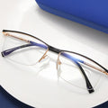 2022 Wholesale Metal Optical Spectacle Frames for Man Half Frames Optical Anti Blue Light Eyeglasses Frames Optical Glasses