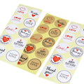 100pcs/pack Thank You Seal Sticker Round Red love Kraft Paper Self Adhesive Scrapbooking for Handmade Products Gift Stickers