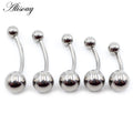 Wholesale 8-16mm Length G23 Titanium Steel Ball Barbell Sexy Ball Belly Ring Navel Piercing Women Men Button Ring Body Jewelry