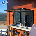 NF Modern Design Sun-Proof Gas Strut Pass Aluminum Alloy Frame Push Flip Awning Windows Tempered Glass Folding Open Style MegaBDM