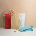 Custom Printed Kraft Paper Coffee Bags 8 oz 12 oz 250g 500g 1kg Plastic Aluminum Foil Zipper Bag for Pet Food Storage
