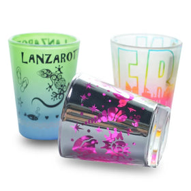 Factory Outlet Customized Crystal Porcelain Melamine 6-Shot Glasses 2OZ/50ML Classic Design for Party Use