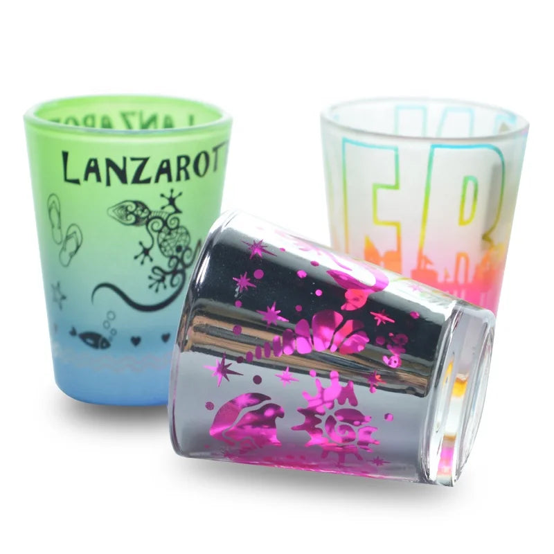 Factory Outlet Customized Crystal Porcelain Melamine 6-Shot Glasses 2OZ/50ML Classic Design for Party Use MegaBDM
