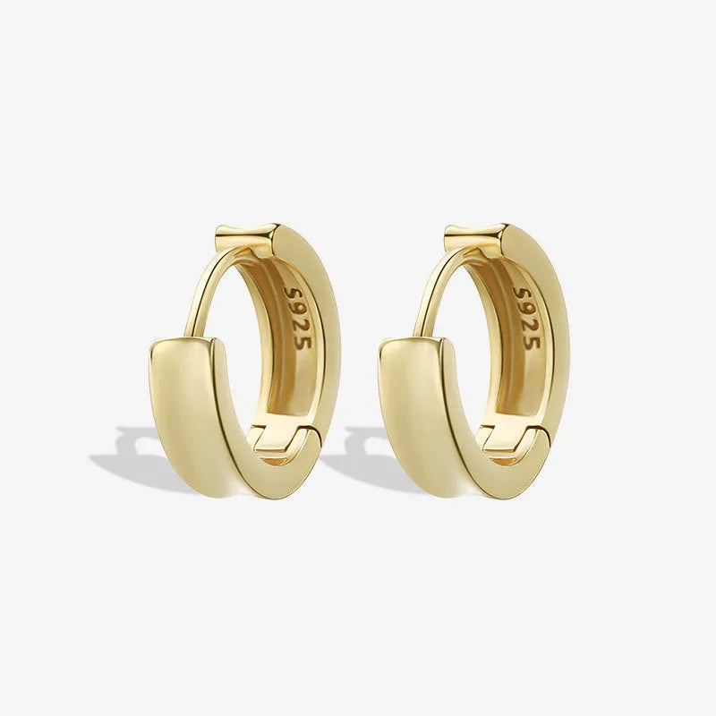 Fashion Earrings 925 Silver Earrings Jewelry 18K Gold Plated Sterling Silver  Hoop Earrings for Women
