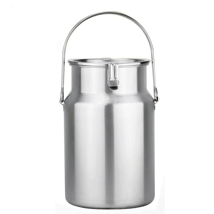 304 Stainless Steel sealed Drum with Thick Handle Milk Drum Oil Drum sealed Small Can with Buckle