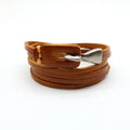 Fashion Leather Multi-Layer Hook Bracelet for Men and Women Retro Punk Personality Charm Bracelets for Gift