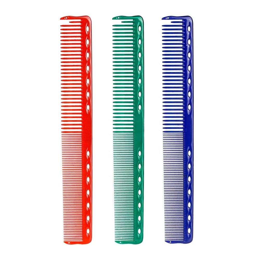 Wholesale Private Label Customize Hair Comb OEM Hot Logo 3 Colors Beauty Plastic Barber Haircut Comb