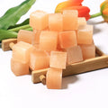 Orange Selenite Cubes Polished and Carved Crystal Cubes for Feng Shui Decoration As Mascot and Gift