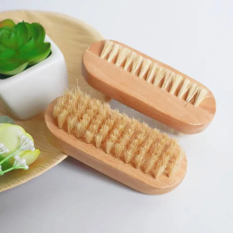 Finger Nail Care Products Manicure Brush Double Sided Bristle Brush Dust Remover