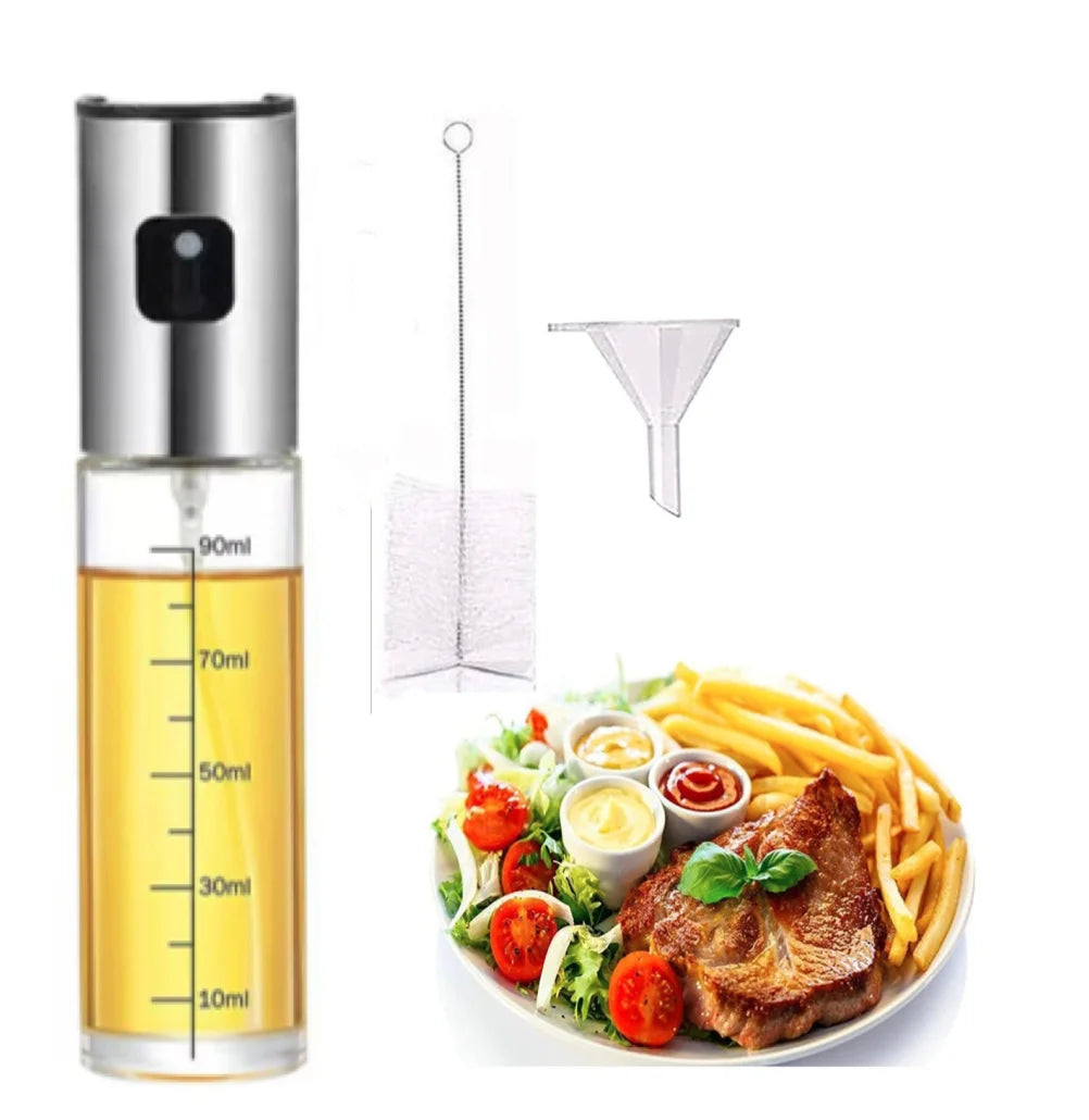 3.5OZ Olive Oil Sprayer Bottle Oil Dispenser Transparent Glass Portable Spray Bottle Vinegar Bottle Air Fryer