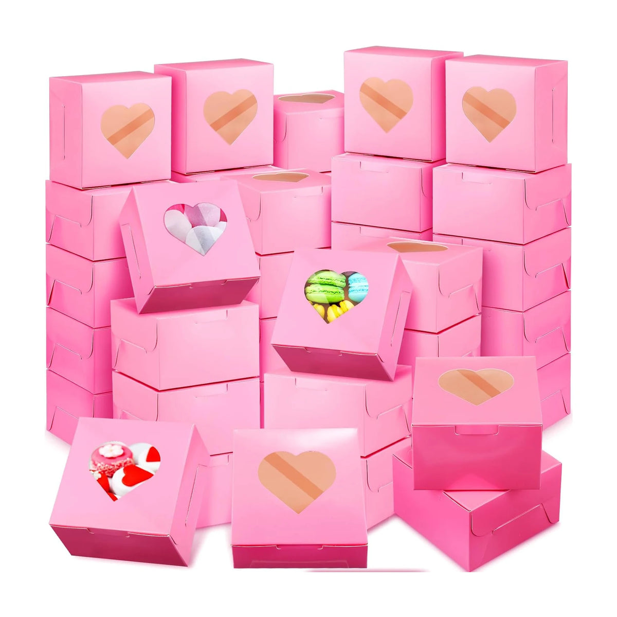 Pink Hollow Design Delicacy Cardboard Easy to Assemble Packaging Chocolate Craft Box Candle Box Custom Valentine's Gift Box