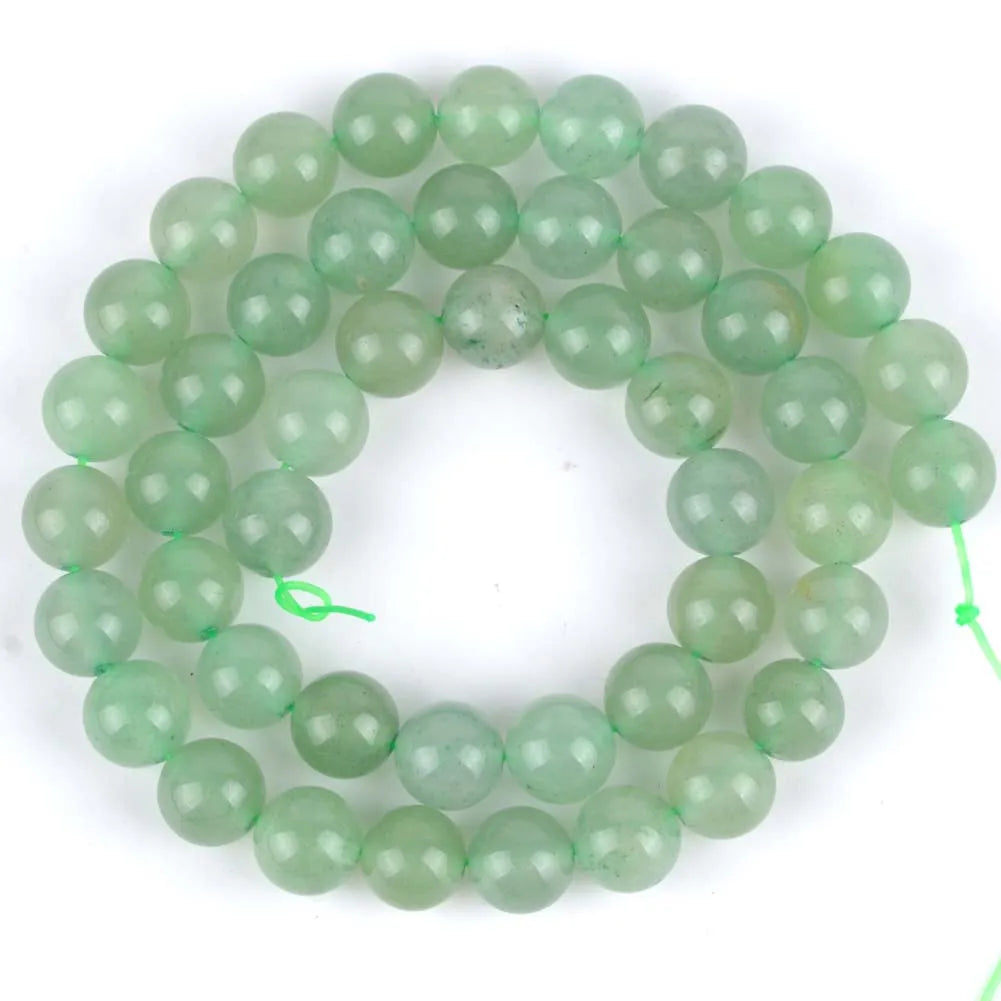 4/6/8/10/12mm Natural Stone Green Aventurine Loose Round Beads for Jewelry Necklace Bracelet Making