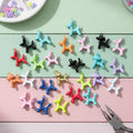 JS1554 Multicolor Enamel Cut Balloon Dog Charms 18K Gold Plated Brass Puppy Poodle Pendants for DIY Jewelry Making