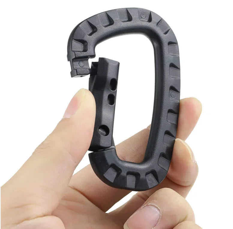 Efivs Wholesale Tactical Mountaineering Buckle Keychain D Ring Spring Buckle Practical Hook Backpack Buckles Outdoor Activities