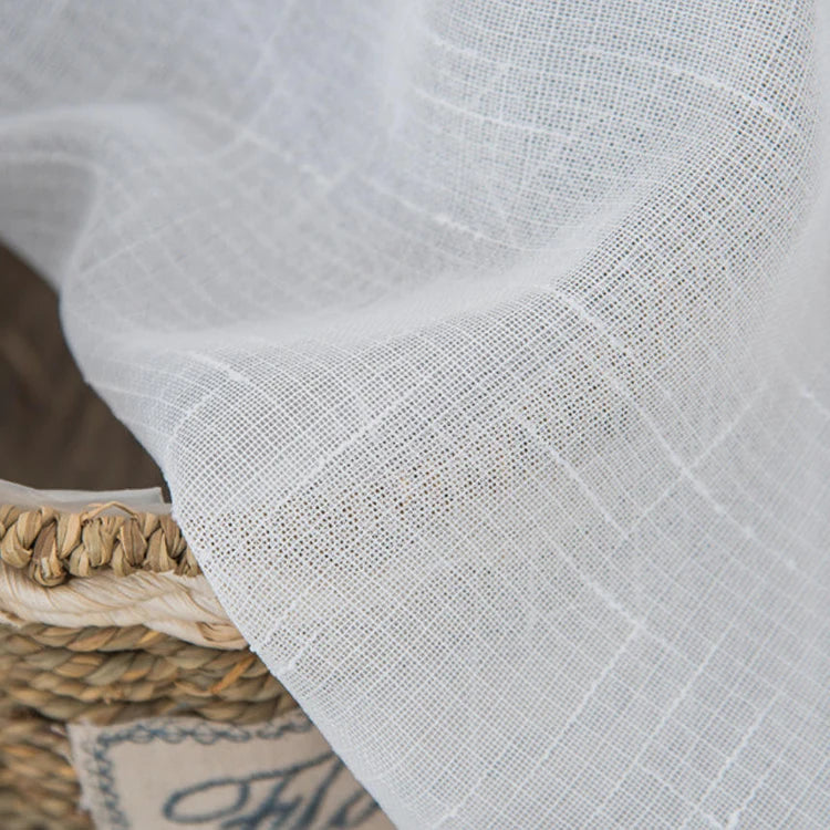 Eco-friendly Lightweight White Textile Polyester Tulle Voile Sheer Curtains Fabric for Room