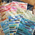 Vintage Text Sticker Pack Bookmark Sticker Creative Hand Ledger DIY Material Decoration Sticker 3 Sheets