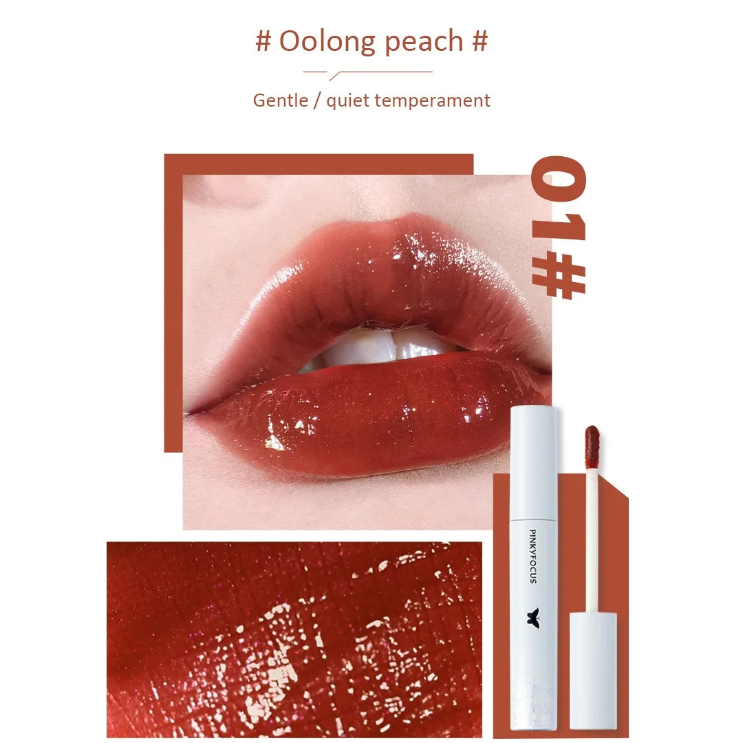 Water Proof Transfer Proof and Kiss Proof High Pigmentation Glittery Shimmer Lip Gloss