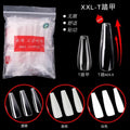 500 Pieces Full-Fixed Transparent Nail Art Tips Oval Shape and Round Head Manicure Tips One Bag Beauty Accessory
