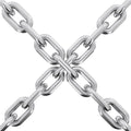 2 Pcs 1/4 X 23 Inch 304 Stainless Steel Welded Chain 8mm Size Home Camping Pet Towing Transport Tie Binder for Pulling