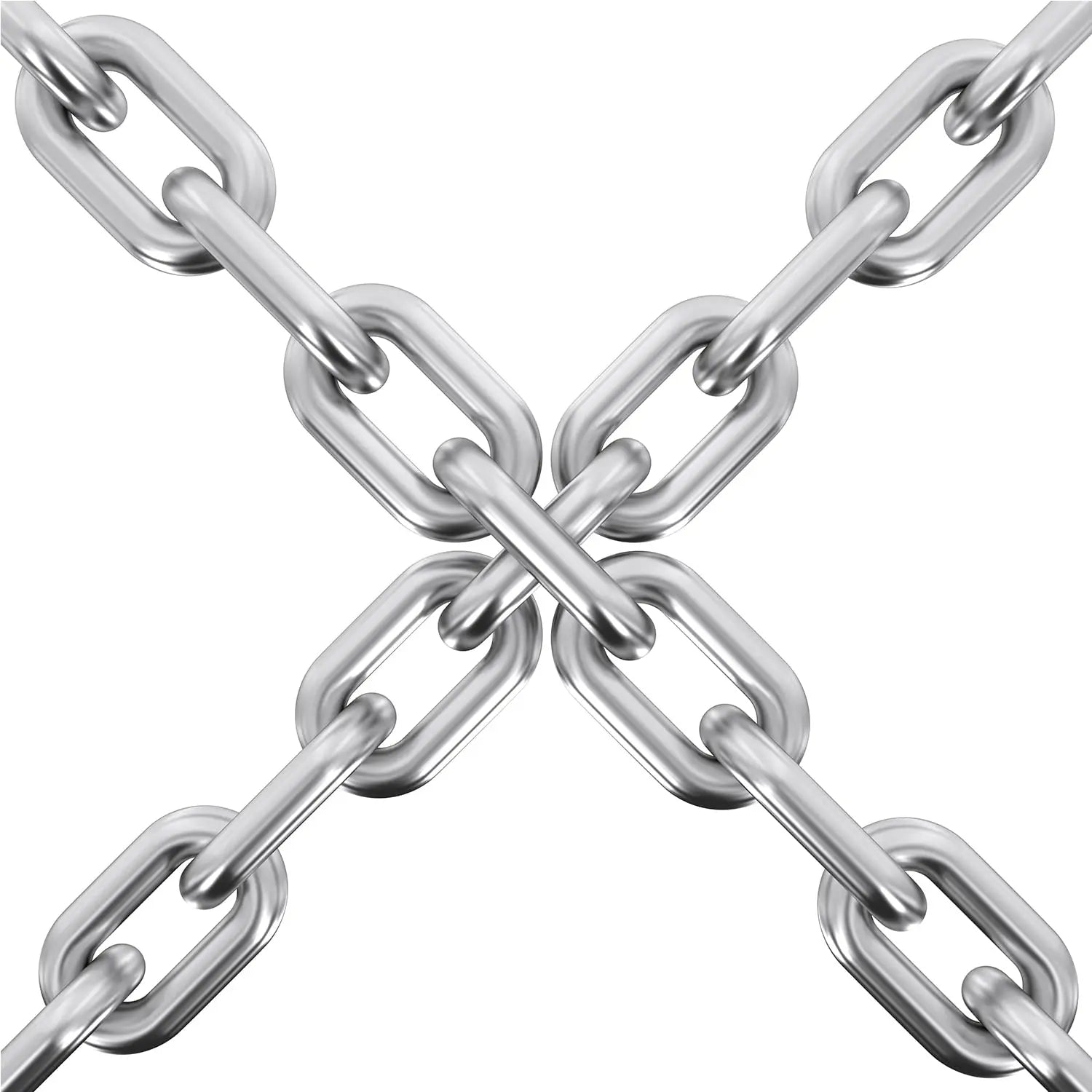 2 Pcs 1/4 X 23 Inch 304 Stainless Steel Welded Chain 8mm Size Home Camping Pet Towing Transport Tie Binder for Pulling