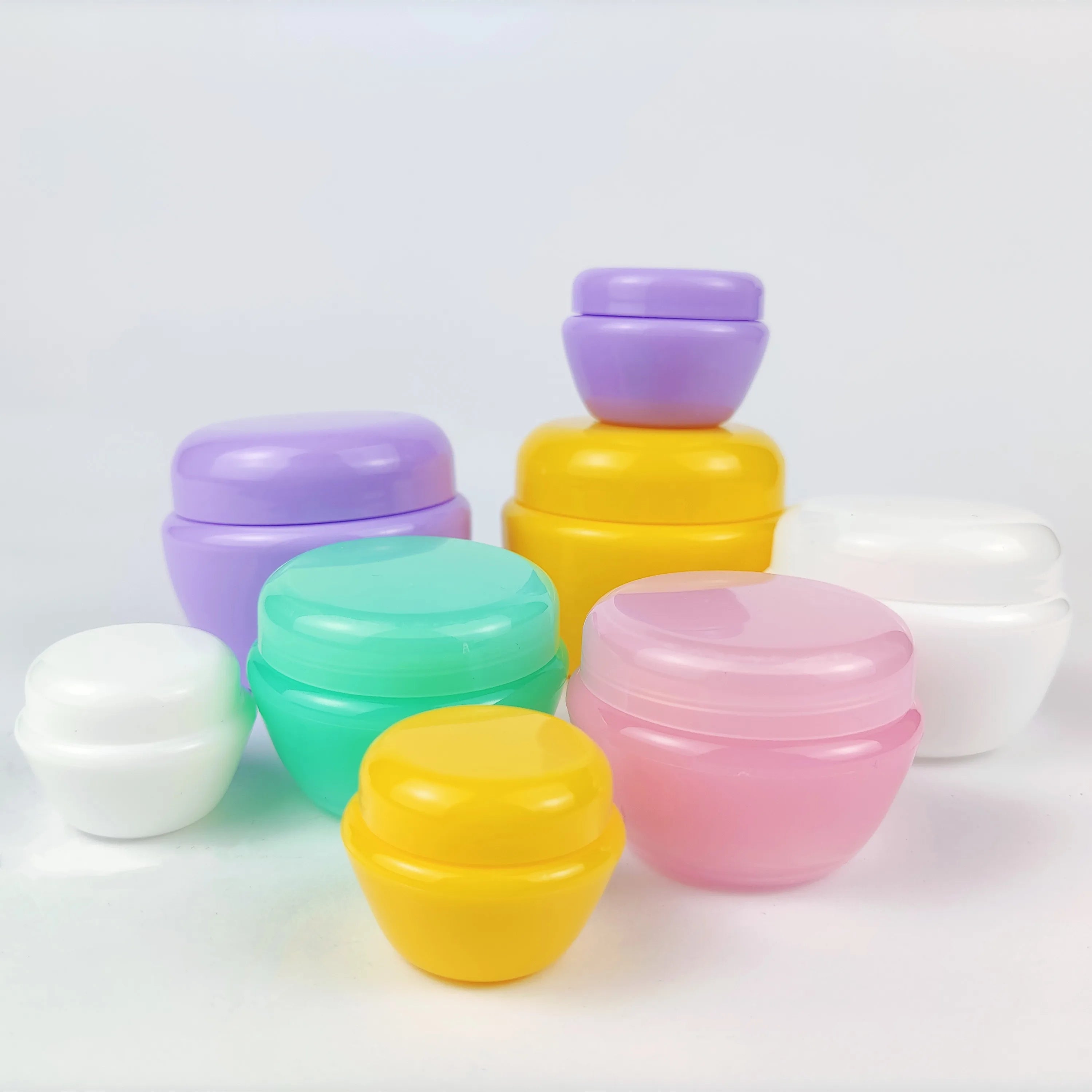 OEM 5g 15g 30g 50g Facial Cream Plastic Jar Black Blue Pink White Sugar Scrub Container Body Face Lip Scrub Containers