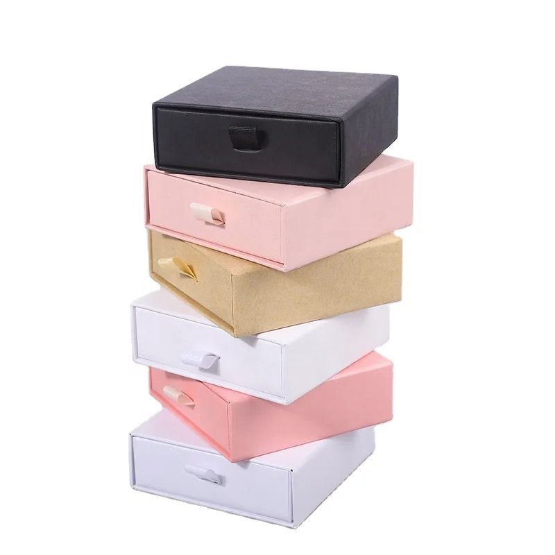 New Wholesale Custom Logo Pink Purple Black White Shipping Logistics Packaging Cardboard Paper Jewelry Gift Boxeseses
