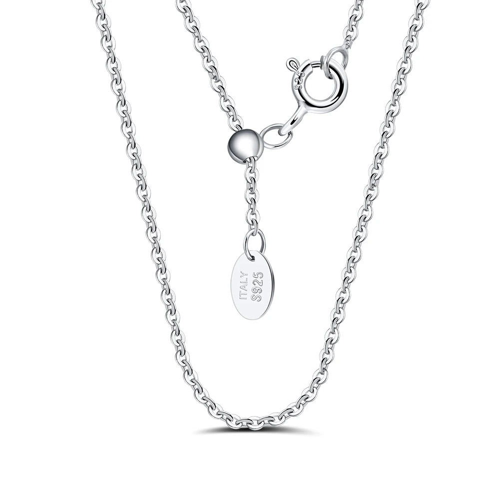 SC06 RINNTIN Adjustable 1mm 925 Sterling Silver Cable Chain Necklace