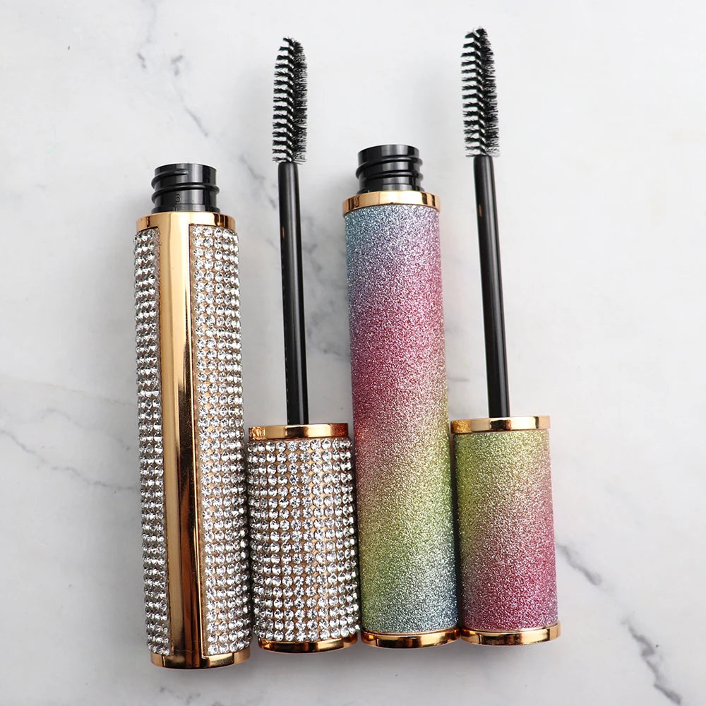 Shining Special Tube Mascara Logo Printing 4D Fiber Lengthen Eyelash Mascara