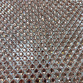 Luxury 6mm Crystal Rhinestone Fish Net Mesh Fabric Gold Embroidered with Nonwoven Technique for Girls' Gowns Bags Weddings Toys