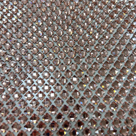 Luxury 6mm Crystal Rhinestone Fish Net Mesh Fabric Gold Embroidered with Nonwoven Technique for Girls' Gowns Bags Weddings Toys