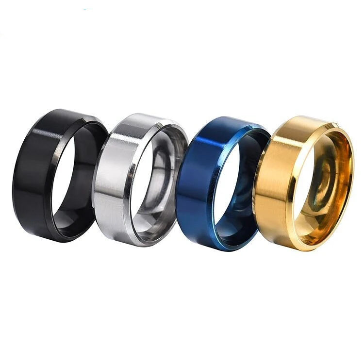 Men'S Matte Stainless Steel Ring Titanium Steel Yiwu Retro Japanese and Korean Men'S Trend