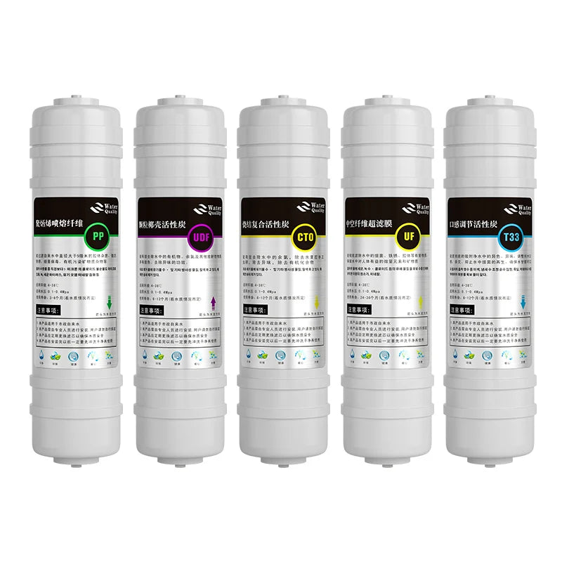 Manufacturer Neutral Black Label for PP Cotton 10-inch Quick Connect Water Filter Element of Water Purifier