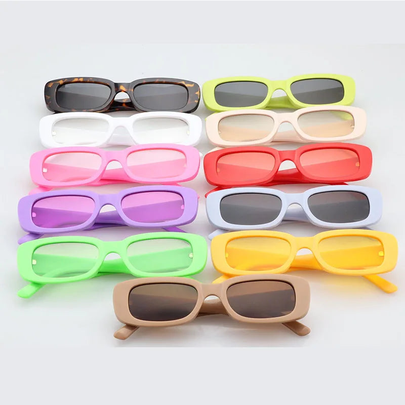 Custom Fashion Square Sunglasses Women Retro Designer Rectangle Sun Glasses Trendy Shades Men Sunglasses Logo