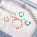 Wholesale Fashion Jewelry Earrings Set Multi Color Polymer Clay Bead Bracelet and Earring Set