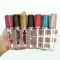 Custom LOGO  Lipstick Container Empty Transparent Rhinestone and Rainbow Liquid Lipstick Lip Gloss Tube