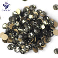 YANRUO Hot Sale Black Diamond Strass Glass Stones Wedding Headband Crystal Rhinestone