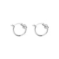 925 Silver Ring Earrings Women's 2022 New Temperament Ear Buckle Small Simple Plain Circle Earrings