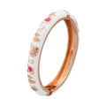 Daili Wholesale Cute White Enamel Gold Flower Baby Bangle Bracelet Bangle for Kid Jewelry Custom Bangles