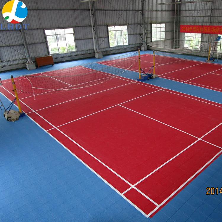 Low Flooring Price and Badminton Court Plastic Floor Mat Sports Interlocking Tiles for Sale