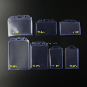 Custom High Quality Transparent Soft Plastic PVC Passport Holder Name Badge ID Card Holder