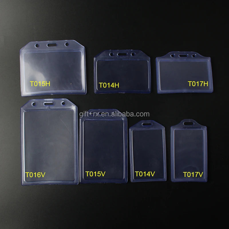 Custom High Quality Transparent Soft Plastic PVC Passport Holder Name Badge ID Card Holder