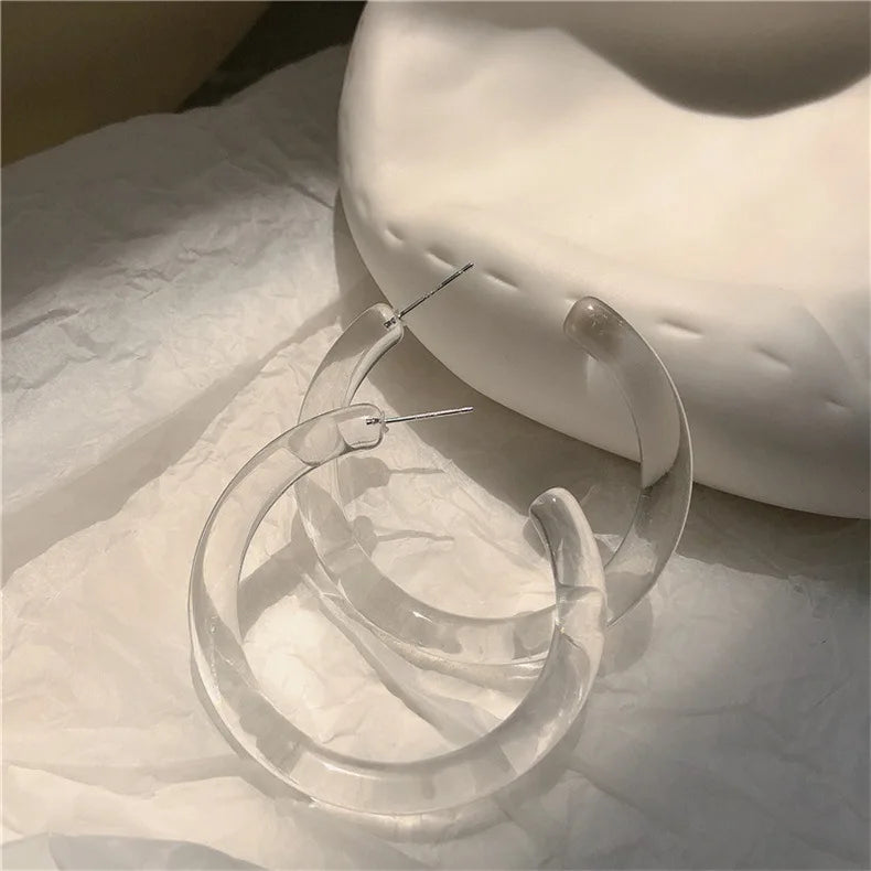Stud Earings for Women 2025 clear Acrylic Earrings Women Trendy