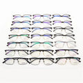 Wholesale China Custom TR90 Eyewear Optical Eye Glasses Frames Half Metal Spectacle Squared Eyeglasses Frames 2022