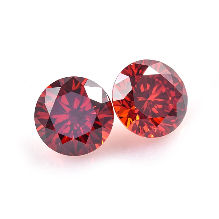 Top Quality Round Btilliant Cut Cubic Zirconia Stones Red Garnet CZ Synthetic Diamond