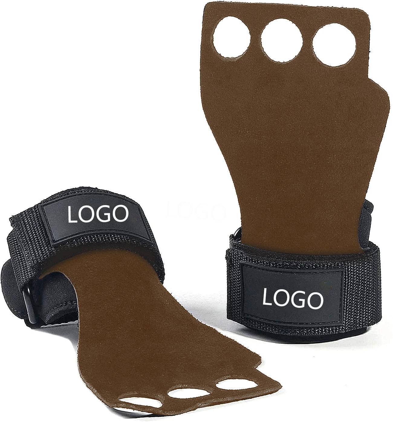 Leather Weightlifting Gymnastic Hand Grips Palm Pads Support Training Grip