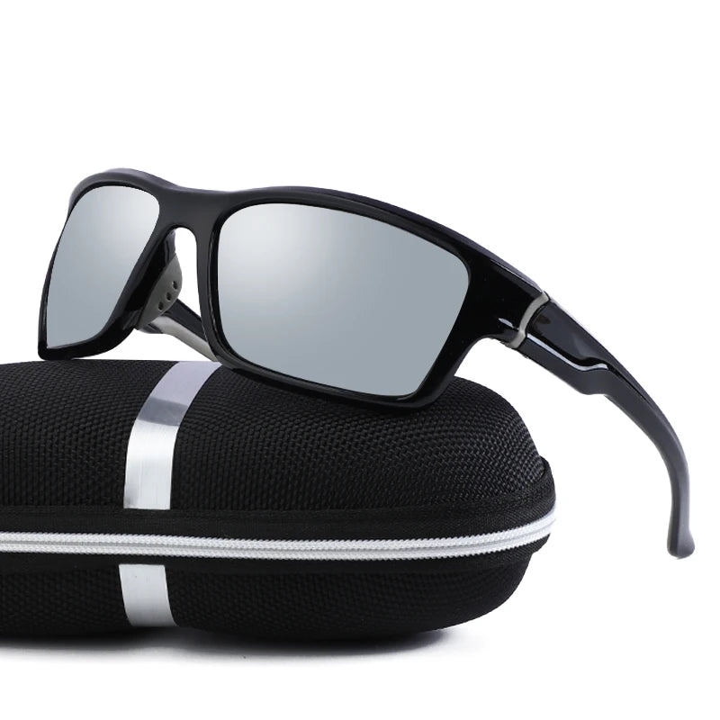 Custom Logo Outdoor Polarized Sunglasses Men Sports Sun Glasses Square Eyewear High Quality Shades