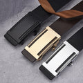 Luxury High-End Men's Business Belt Double-Layer Cowhide with Automatic Alloy for Buckle Genuine Leather