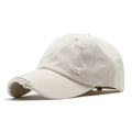 Vintage Personalized Perforated Baseball Hat Hip Hop Soft Top Sunshade Sports Hat Unisex Wide Brim Baseball Hat