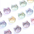 HFOUR Multiple Colors 3D Bear Shape 2 Facets Loose Glass Rhinestone Glue on Pointback for Nail Art Decoration