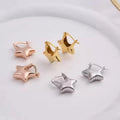 Trendy Jewelry Pentagram Stud Earrings Personality Gold Plated Star Shaped Earrings for Women